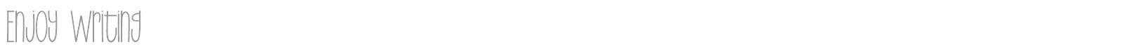 Enjoy Writing font preview
